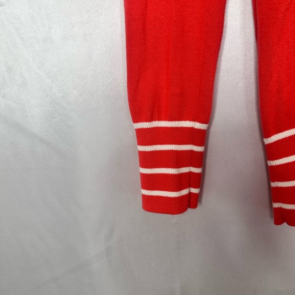 Brook Brothers Orange/Coral V-Neck Cardigan Sweater Size XS - Picture 4 of 10